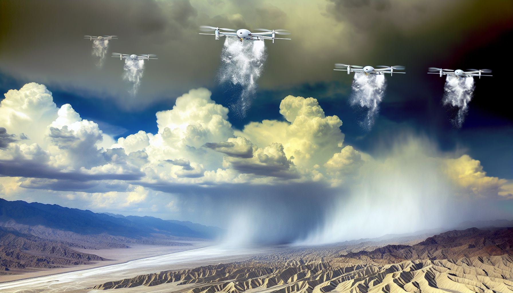 Incremento de lluvias artificiales con drones: ¿El fin de la sequía?
